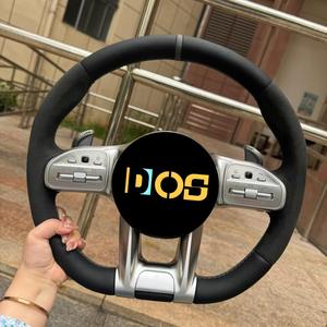 Couvre-volant en fibre de carbone pour <span class=keywords><strong>automobile</strong></span>, bouton de commande du volant, volant pour Mercedes Benz A200 - Product Image 4