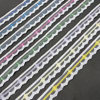 Dentelle en coton ZSY de 1,5 pouce avec motif étoile brodé, dentelle en maille pour robe, accessoires pour nœuds de cheveux pour filles