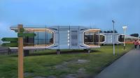 Lusso 2 camere da letto Apple cabina contenitore casa Mobile piccola casa ispirata alla capsula spaziale per l'applicazione campeggio Hotel Villa