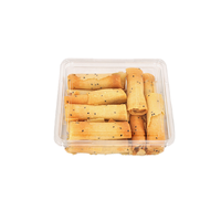 Boîte carrée transparente en plastique PET jetable avec impression en relief pour emballage alimentaire à emporter, desserts, chewing-gum, gelée, jus
