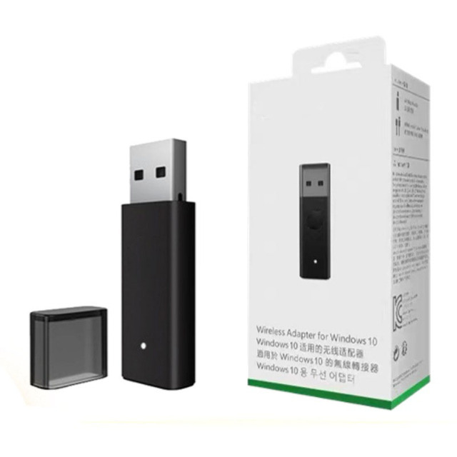 Wireless USB Receiver for Xbox One Series Controller 2nd Generation Adapter for Windows PC 10 Laptops Gamepad Adaptor