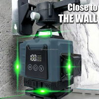 Livella Laser Rotante Autolivellante Verde 360° 4D 16 Linee Orizzontali e Verticali Strumento di Misurazione Fai-da-te per Rilevamenti Portata 150ft