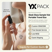 Flacon vaporisateur de parfum miniature en verre de 1,5 ml, 2 ml, 2,5 ml, flacon échantillon, format voyage avec vaporisateur personnalisé
