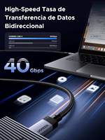 Câble UGREEN USB C vers USB C USB4.0 GEN3 240W en aluminium tressé en nylon, câble de charge et de transmission de données 3,3 pieds 8K 60Hz