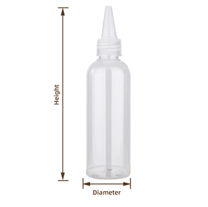 Botella Aplicadora de Plástico Transparente Vacía de 50 ml, 100 ml, 150 ml, 200 ml, Envase Cosmético Recargable - Product Image 5