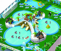 Alliance vente d'usine pvc extérieur location commerciale parc aquatique gonflable Gorilla avec lit pour enfants et adultes à vendre
