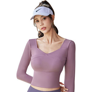 Conjunto de Pilates Profesional para Mujer, Nuevo Modelo 2025, Ropa de Yoga de Manga Larga para Correr por la Mañana y Ejercicio en el Gimnasio, OEM - Product Image 4