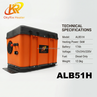OkyRie Produk Terbaru 12V 24V 220V Mirip dengan AC Diesel Webasto dan Kotak Perkakas Plastik 5KW untuk Truk Kipas Truk