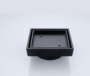 Grille de <span class=keywords><strong>douche</strong></span> encastrable carrée noire mate Watermark avec sortie de 50 mm pour salle de bain - Product Image 6