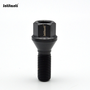 Jntianti 17mm Hex 60 derajat dudukan kerucut Gr.5 Ti-6Al-4V Aloi <span class=keywords><strong>Titanium</strong></span> kancing baut roda otomatis