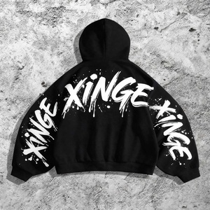 Sudadera con Capucha Personalizada 2026, Nuevo Diseño, Bordado 3D, Impresión por Inyección de Tinta, Hombros Caídos, Estilo Urbano, Transpirable, Algodón Grueso de 400 g/m² - Product Image 1