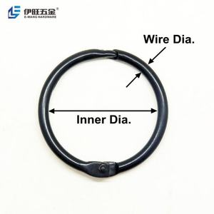 Anneaux de reliure à charnière YIWANG noirs pour carnet, anneaux de reliure à feuilles mobiles pour scrapbooking - Product Image 3