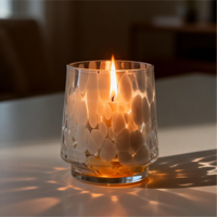 Bouteille diffuseur de parfum en verre soufflé à la main double couche de luxe, récipient décoratif artistique pour la maison, idéal pour la fabrication de bougies haut de gamme