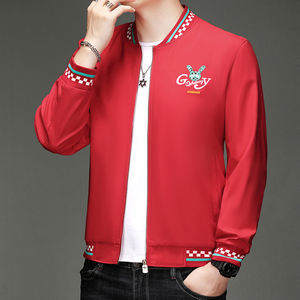 Manteau pour hommes brodé avec logo personnalisé en automne et en hiver veste nationale uniforme de baseball brodé tendance jeunesse manteau décontracté - Product Image 3