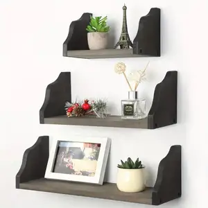 Verwitterte graue Dekor Holzwand regale für Home Badezimmer Schlafzimmer Wohnzimmer Küche Display
