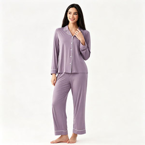 Pijamas de Mujer, Ropa de Dormir de Bambú, Ropa de Dormir de Algodón, Viscosa de Bambú, Fabricante de Pijamas para Mujer, Pijamas con Estampado Personalizado para Mujer - Product Image 6