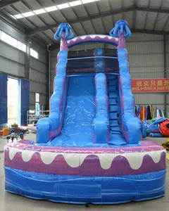 <span class=keywords><strong>Tobogán</strong></span> Acuático Inflable <span class=keywords><strong>de</strong></span> Grado Comercial <span class=keywords><strong>de</strong></span> 18 pies, Color Azul Mármol, con Piscina, <span class=keywords><strong>para</strong></span> <span class=keywords><strong>Jardín</strong></span> o Escuela - Product Image 2