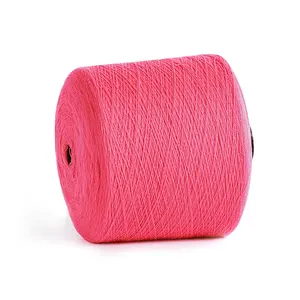 Farbe Stoff Wolle Polyester Polyamid 28nm/2 ausgefallene Flachs trick maschine gekämmte Baumwolle gemischt Viskose bedeckt Kern gesponnenes Garn