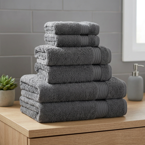 Ensembles de serviettes de bain 6 pièces ORCHID Coton Doux Absorbant Écologique Biologique Usage Hôtelier Vente en Gros Fabricant OEM - Product Image 1