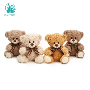 Atacado Bulk Logotipo Personalizado Soft Teddy Bear Brinquedos De Pelúcia Animais De Pelúcia com Laço