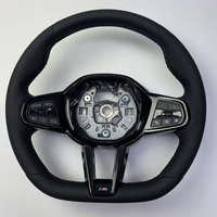 Volant de voiture en cuir M Sport personnalisé avec boutons multifonctions ACC, cuir perforé pour BMW Series