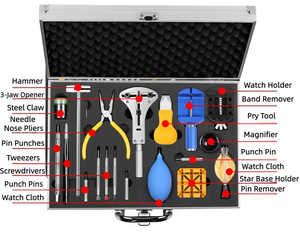 Juego de Herramientas para Reparación de Relojes con Abrecajas, Herramienta para Remover Baterías y Componentes Multiusos - Product Image 6