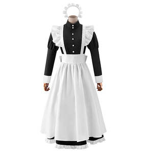 Vente chaude noir et blanc couleur assortie pour les servantes des femmes uniformes de travail Banquet performances et vêtements - Product Image 1