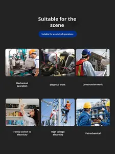 قفازات أمان للكهربائيين 380 فولت للجهد المنخفض و400 فولت للجهد العالي، مقاومة للهب ومصنوعة من المطاط مع خاصية اللمس للشاشات أثناء العمل - Product Image 3