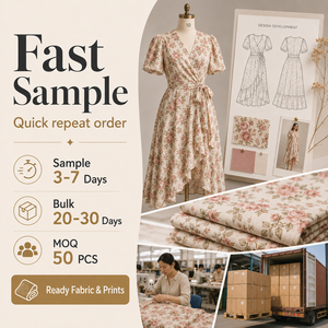 <span class=keywords><strong>Robe</strong></span> en viscose à imprimé floral personnalisé pour le marché UE/US, échantillon de qualité AQL 1.25, livraison en 3-7 jours, MOQ 50, robes mi-longues haut de gamme, OEM - Product Image 3