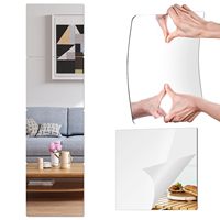 Miroirs muraux en acrylique sans cadre modernes, flexibles, incassables, autocollants, surdimensionnés pour salle de sport, danse, studio de yoga