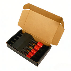 Juego de cepillos para detallado de autos CTCC019, cerdas de nailon suaves de varios tamaños, herramienta de limpieza para ruedas y espacios interiores sin rayones - Product Image 2