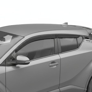 Deflettori Antipioggia Autoadesivi Scuro per Finestrini e Portiere <span class=keywords><strong>Toyota</strong></span> <span class=keywords><strong>C</strong></span>-<span class=keywords><strong>HR</strong></span> 2018-2021 SUV Compatto, 4 Pezzi - Product Image 2