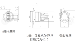 22 Mét Không Thấm Nước Momentary Vòng <span class=keywords><strong>LED</strong></span> Chiếu Sáng IP67 NO NC Momentary Kim Loại <span class=keywords><strong>Push</strong></span> <span class=keywords><strong>Button</strong></span> Chuyển - Product Image 4
