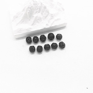Perles entretoises rondes en acier inoxydable noir Yunnique de 6 mm pour la fabrication de bracelets, composants de bijoux, procédé de moulage, origine Guangzhou - Product Image 3