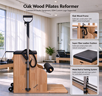 Chaise Wunda en chêne de qualité supérieure, machine de Pilates, équipement de Pilates commercial, ressorts allemands, cuir super fibre, utilisation en studio de Pilates