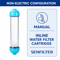 Cartouche de filtre à eau en ligne réutilisable SENFILTER pour usage domestique, filtration par osmose inverse manuelle intégrée 10 microns 3000 GPD
