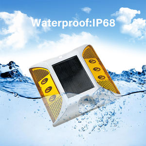 Luz de advertencia de tráfico Led blanca de alta visibilidad Ip68 impermeable de aluminio Solar Road Studs seguridad vial Reflector reflectante alto - Product Image 4