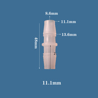 Raccord de tuyau en polypropylène 1/2 pouce (12,7 mm) à 2 voies, couplage égal, connecteur de tube de réduction droit, international