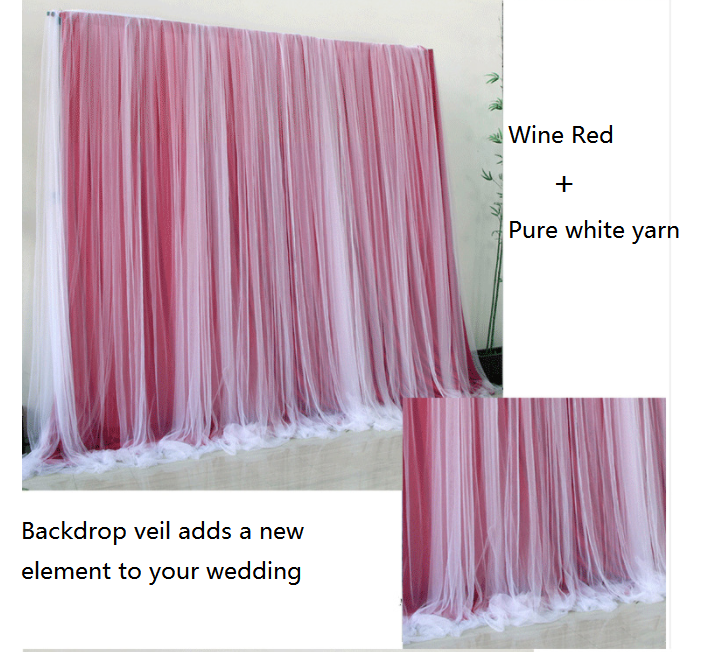 Pmnzdy Tende da soffitto per matrimoni, arco di nozze, in tulle, per