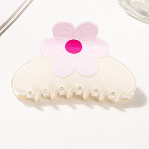 Elegant Flower Acrylic Hair Claw <b>Clip</b> with Rhinestone Custom Logo Fashion Daily Use Girls Hair Accessories - Product Image 6