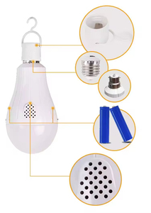 Ampoule LED intelligente rechargeable de haute qualité, IP65, éclairage d'urgence, batterie 2400 mAh, 3-5 heures d'éclairage d'urgence pour le camping - Product Image 2