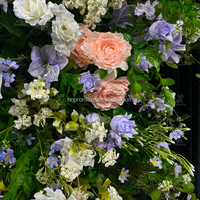 Arche de fleurs artificielles en gros pour mariage, arche de fleurs pour décoration de fond de mariage