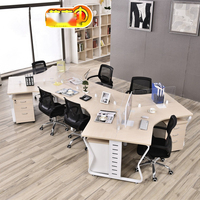 Escritorio de Trabajo Doble con Altura Ajustable Eléctrica |   Mesa de Oficina de Madera Maciza para 2 Personas con Pantalla de Privacidad