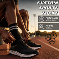 Chaussettes de triathlon pour hommes, design jacquard avec logo, chaussettes personnalisées, neuves, chaussettes de sport en coton personnalisées pour la course à pied et le cyclisme
