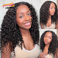 Peluca Rizada Pixie SDD de Cabello Humano Virgen de Alta Densidad, Peluca de Encaje 13x4, Cabello Humano Vietnamita Crudo Original, Pelucas Dobles