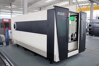 Máquina de Corte Láser de Metal con Mesa de Trabajo Extraíble Totalmente Cerrada 3015, Máquina de Corte Láser de Fibra de 6000w con Cubierta Completa