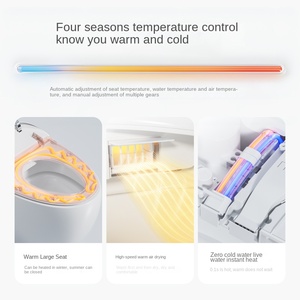 Inodoro Inteligente Moderno de Una Pieza con Bidé Electrónico y Descarga Automática, Instalación en el Suelo para Baños de Hotel - Product Image 3