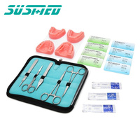 Modèle d'entraînement à la suture dentaire jetable avec kits, modèle anatomique en silicone PVC pour l'enseignement médical et scolaire