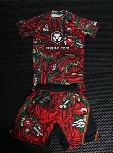 Shorts de sport UFC à séchage rapide, respirants, 100% polyester, pour l'entraînement de boxe et de Muay Thai, avec logo et broderie sur le devant - Product Image 5