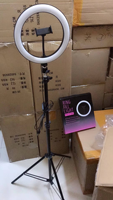 Anneau lumineux LED photographique de 10 pouces pour diffusion en direct, maquillage et vidéo, avec trépied – Vente en gros usine